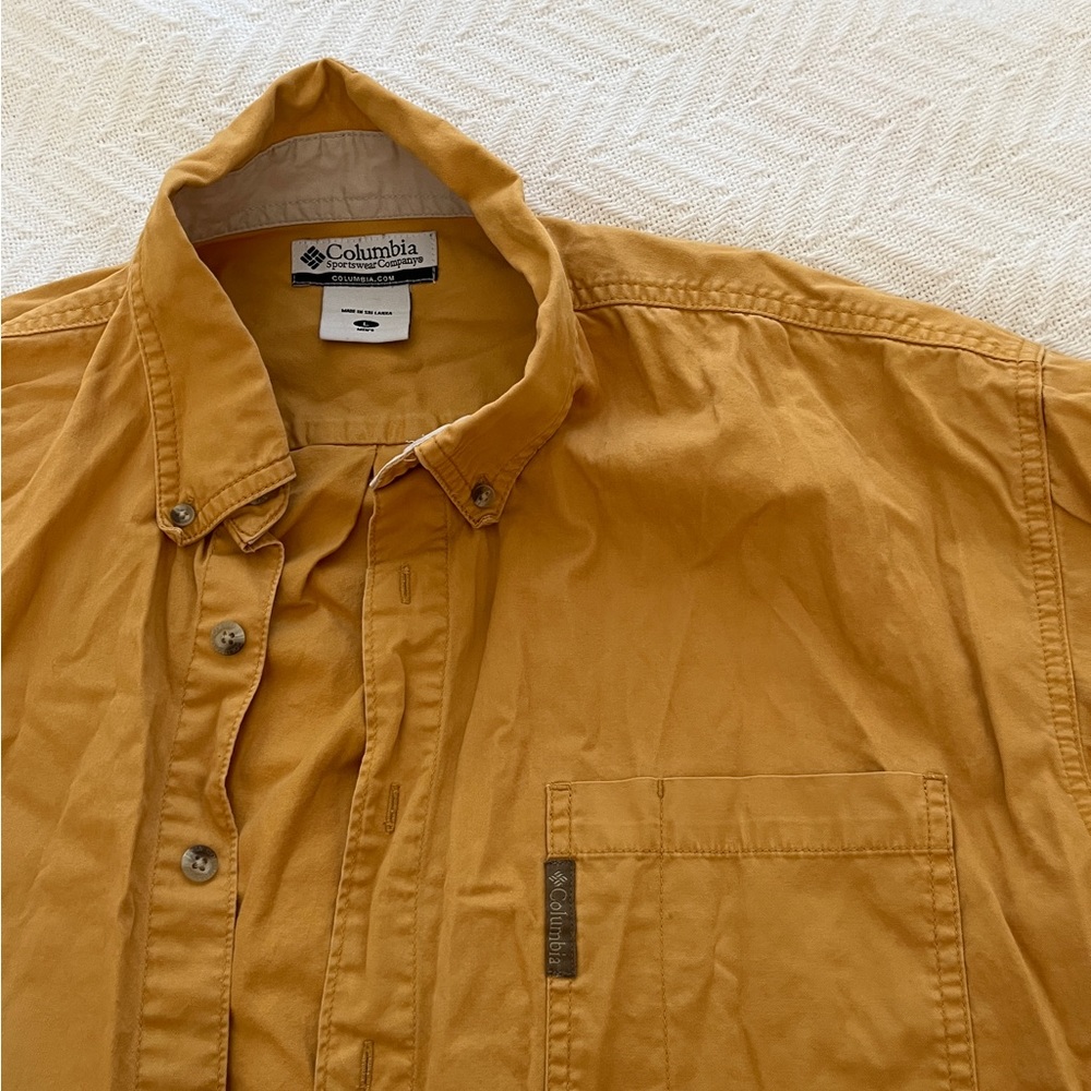 Yellow long sleeve Columbia shirt